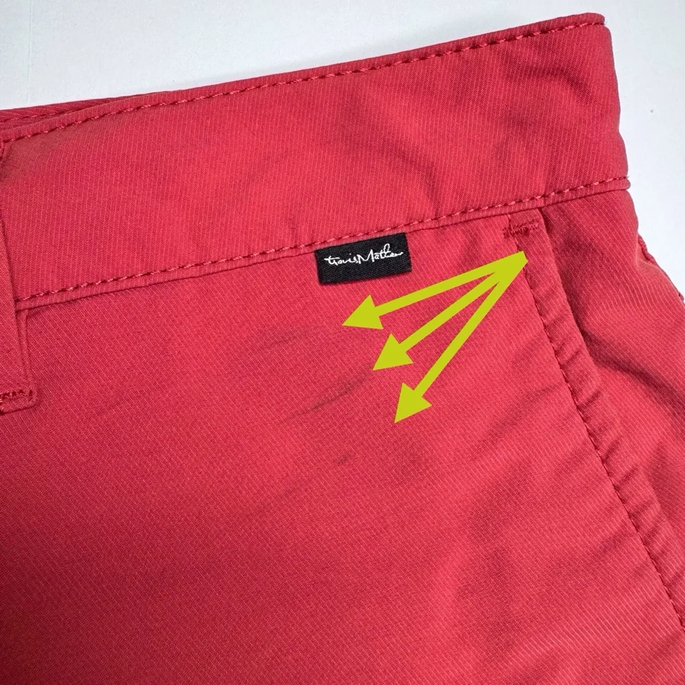 Travis Mathew Stretch Flat Front Golf Shorts 10” Inseam Preppy Athleisure